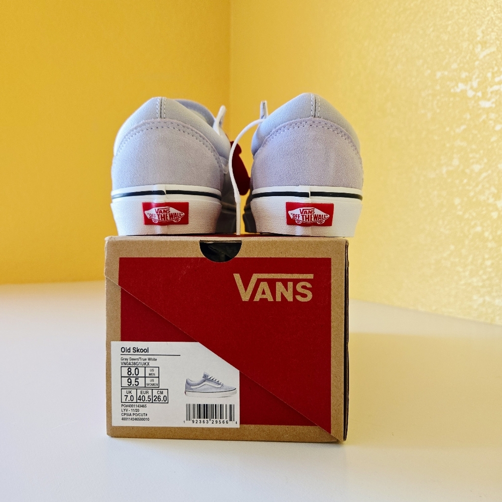 VANS Off The Wall Old Skool Gray Dawn/True White #VN0A38G1UKX, US Men 8 Wm 9.5 - Picture 7 of 12